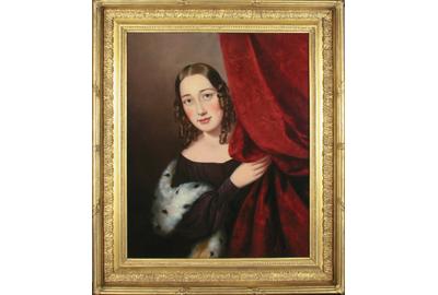 Schwarz Gallery.  Portrait of Mary Jane Peale [?], by Sarah Miriam Peale (American, 1800-1885).  Circa 1840.  